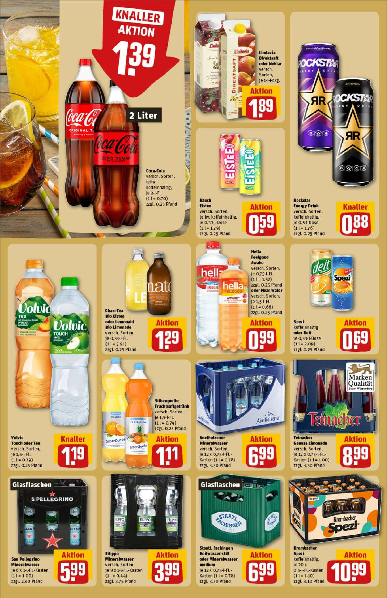 REWE Prospekt ab 22.06.2025 zum Blättern » Angebote | Seite: 16 | Produkte: Energy, Limonade, Hella, Pfirsich