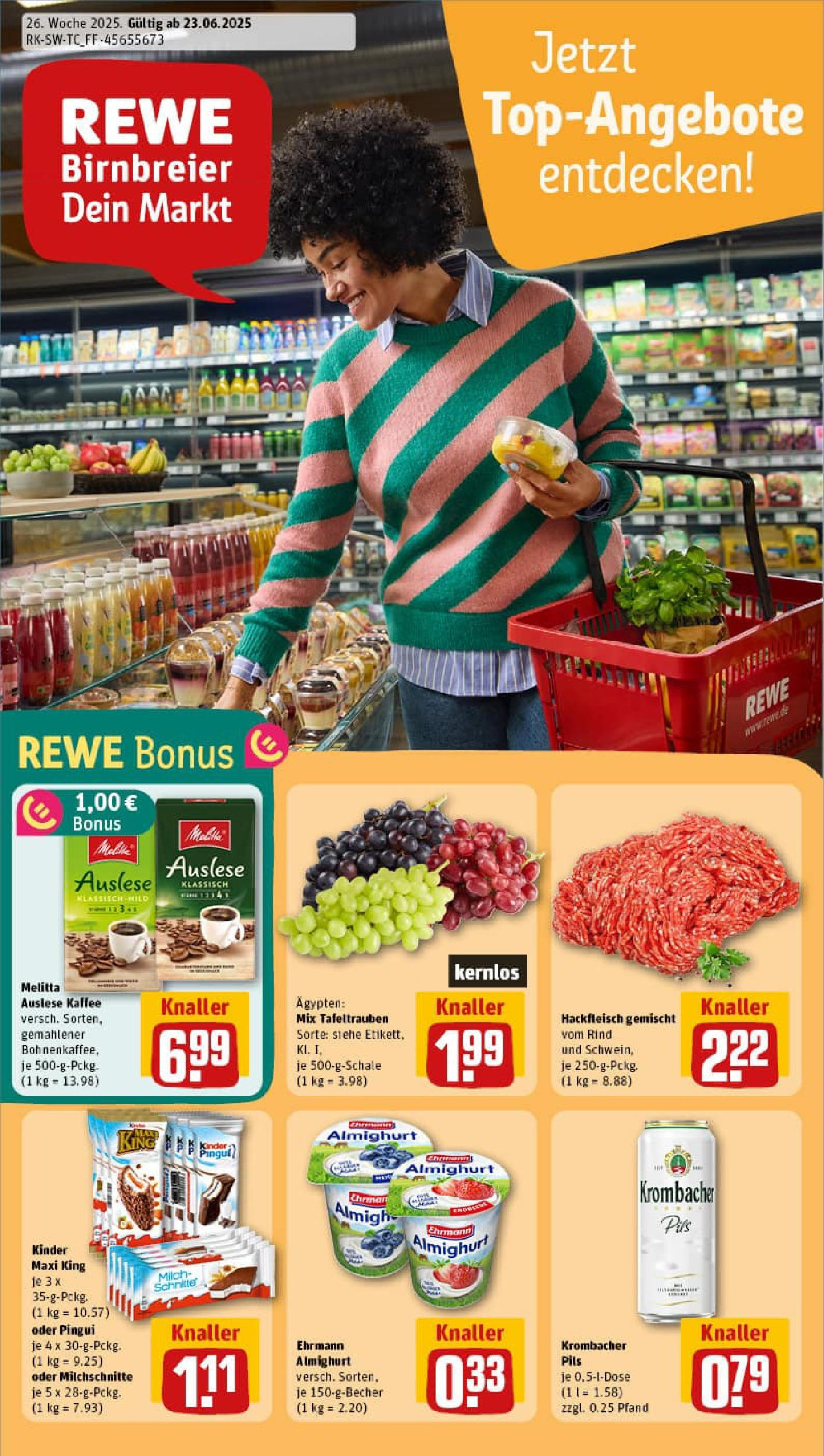 REWE Prospekt ab 22.06.2025 nächste Woche - Prospekt Laupheim Vorschau von dem Prospekt des Geschäftes Rewe, gültig ab dem 22.06.2025