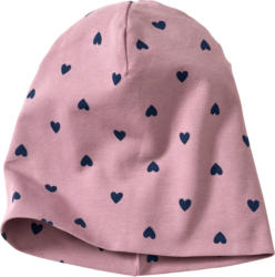ALANA Beanie Pro Climate mit Herz-Muster, lila, Gr. 54/55