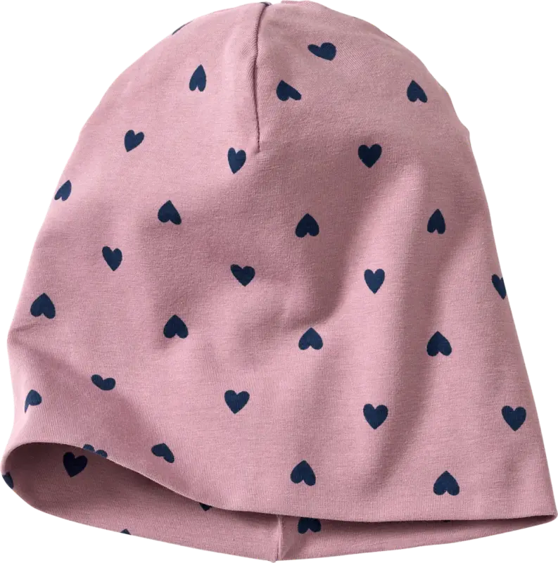 ALANA Beanie Pro Climate mit Herz-Muster, lila, Gr. 50/51