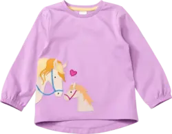 ALANA Langarmshirt mit Pferde-Applikation, lila, Gr. 98