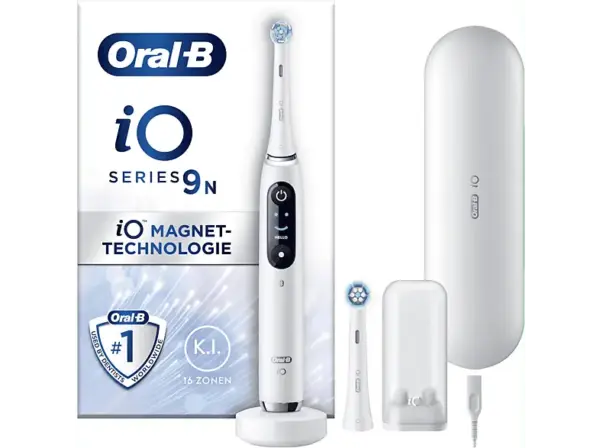 Oral-B iO Series 9N mit Reiseetui Elektrische Zahnb&uuml;rste White Alabaster
