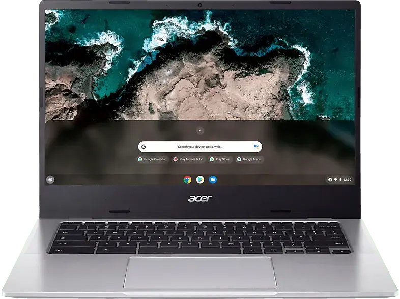 ACER 514 (CB514-2H-K7VE) Chromebook 14 Zoll, Full-HD, MediaTek Octa-Core ARM Cortex A76/A55 Prozessor (MT8192), 4 GB RAM, 64 GB, Google ChromeOS, Mali-G57, Silber