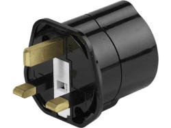 Vivanco 28699 Reisestecker Großbritannien, Schuko Buchse - GB Stecker