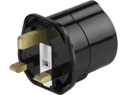 Vivanco 28699 Reisestecker Großbritannien, Schuko Buchse - GB Stecker