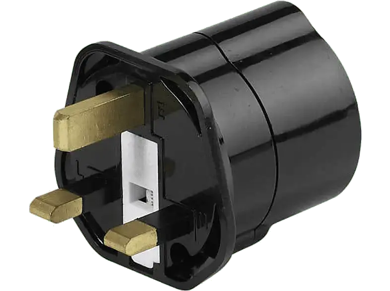 Vivanco 28699 Reisestecker Großbritannien, Schuko Buchse - GB Stecker