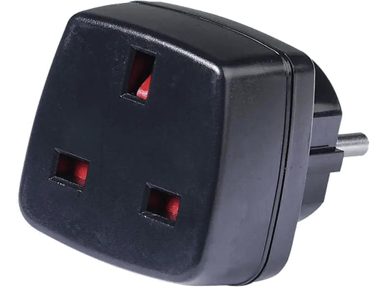 Vivanco 28693 Reisestecker Großbritannien, Buchse - Schuko Stecker