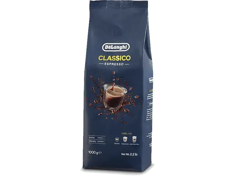 De'Longhi Classico Espresso Kaffeebohne, 1 kg, Kompatibles System: Kaffeevollautomaten
