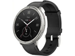 AMAZFit Active 2 Premium Smartwatch, Lederarmband, Schwarz