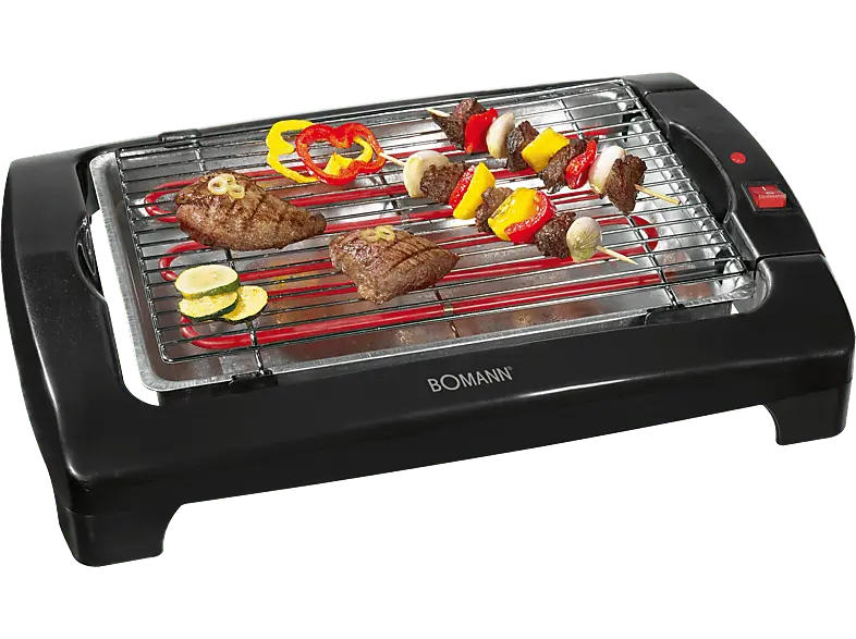 Bomann BQ 1240 N CB Barbeque-Tischgrill, Schwarz (2000 Watt)