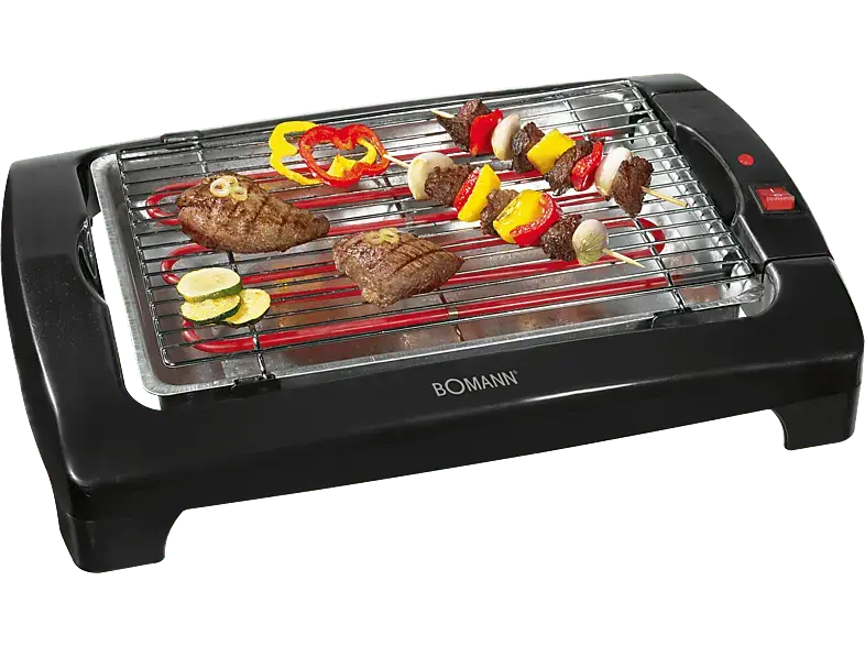 Bomann BQ 1240 N CB Barbeque-Tischgrill, Schwarz (2000 Watt)