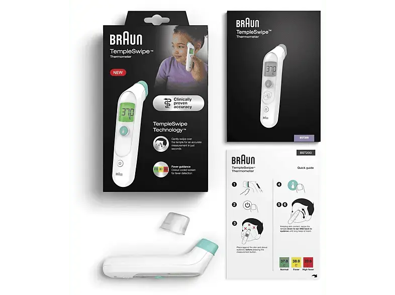 Braun BST200 TempleSwipe™ Stirn-Thermometer
