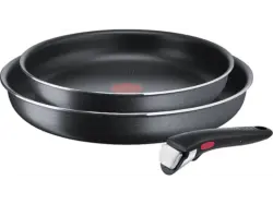 Tefal Ingenio XL Force 24/28 cm+ Griff Pfannen-Set (Edelstahl, passend für alle Herdarten außer Induktion, 24 cm)