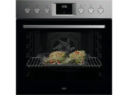 AEG OU5AE20SM 5000 SurroundCook® Herd mit Aqua-Reinigungsfunktion (72 l, Schwarz/ Edelstahl Antifingerprint, 594 mm breit, A+)