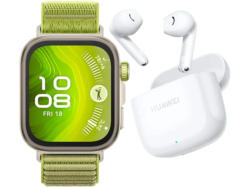Huawei Fit 4 Pro Titanium mit Nylonarmband, Grün inkl. FreeBuds SE 2, Ceramic White; Smartwatch