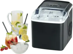 gourmetmaxX 11206 Eiswürfelbereiter 1.6l Schwarz (150 Watt, 1,3 l, Schwarz)