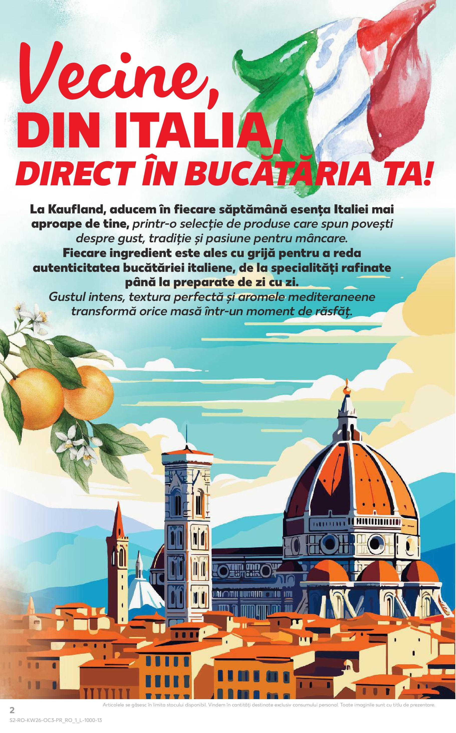 Catalog Kaufland - Savoarea Italiei 27.06.2025 - Revista si Oferta | Pagină: 2 | Produse: Masă