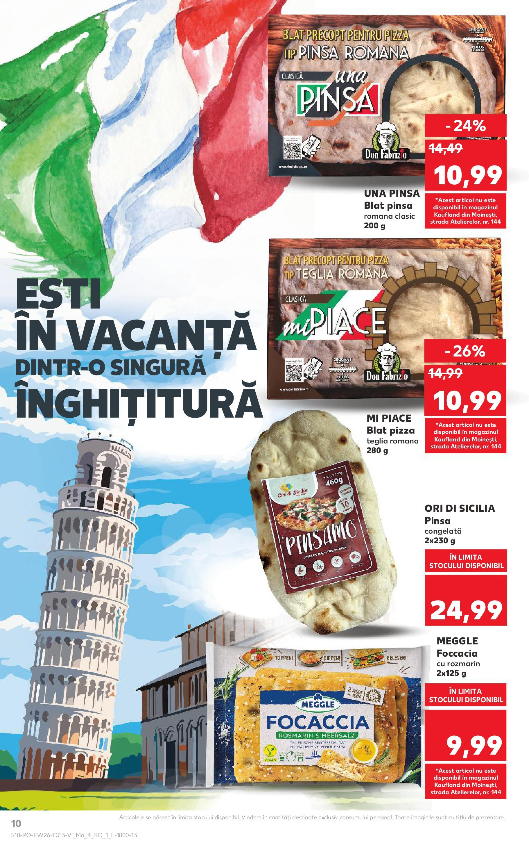 Catalog Kaufland - Savoarea Italiei 27.06.2025 - Revista si Oferta | Pagină: 10 | Produse: Pizza