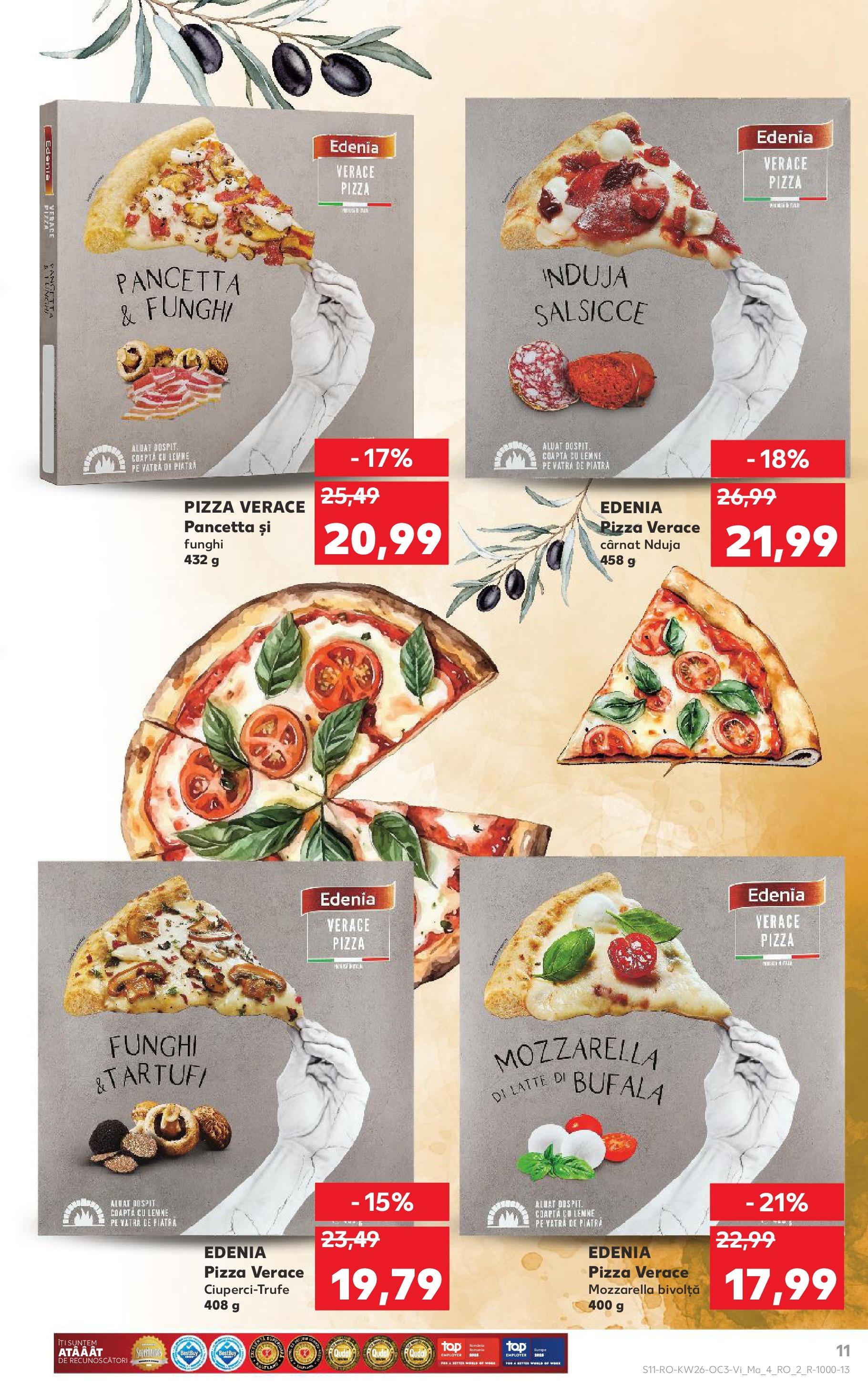 Catalog Kaufland - Savoarea Italiei 27.06.2025 - Revista si Oferta | Pagină: 11 | Produse: Aluat, Mozzarella, Pizza