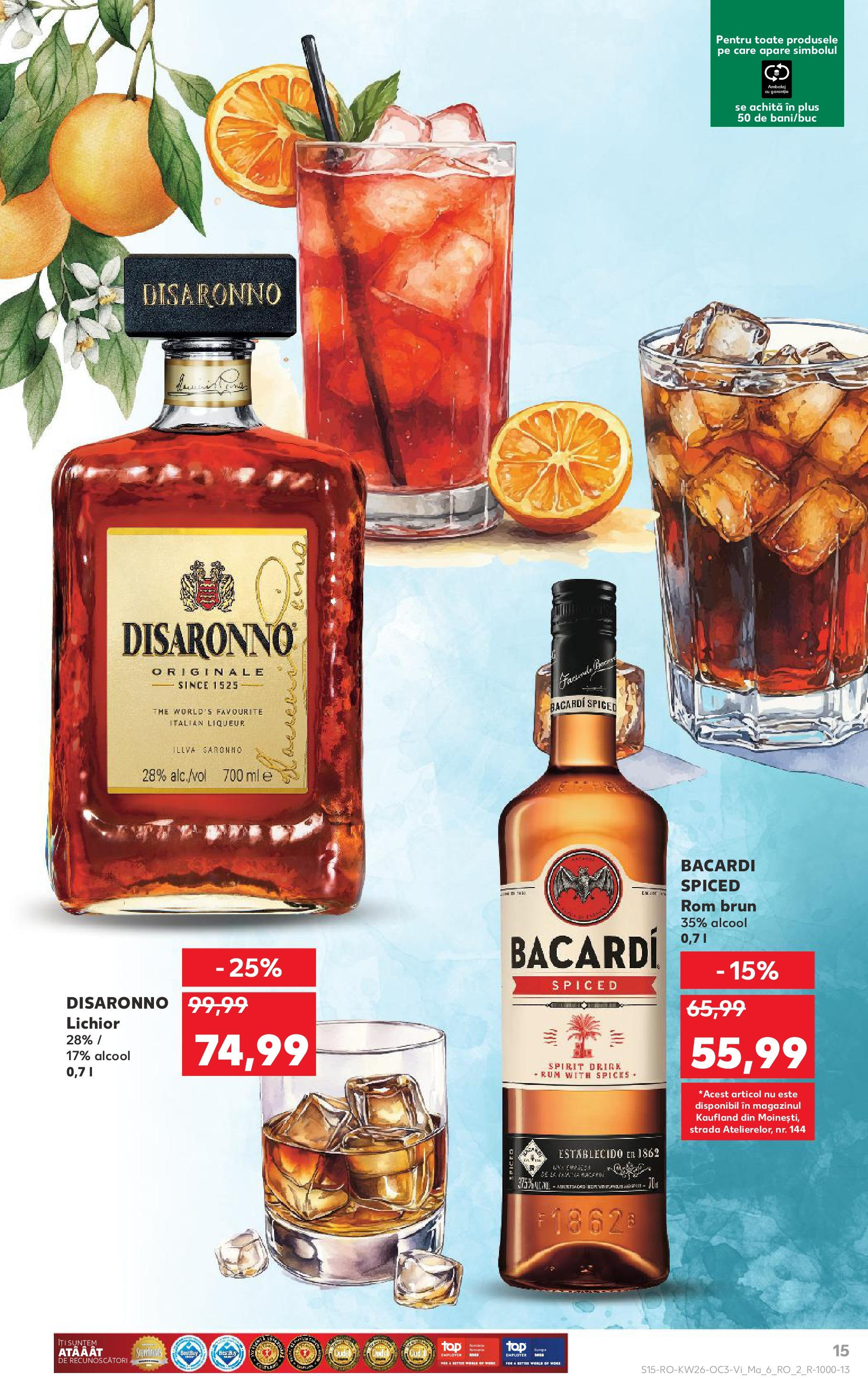 Catalog Kaufland - Savoarea Italiei 27.06.2025 - Revista si Oferta | Pagină: 15 | Produse: Lichior, Rom