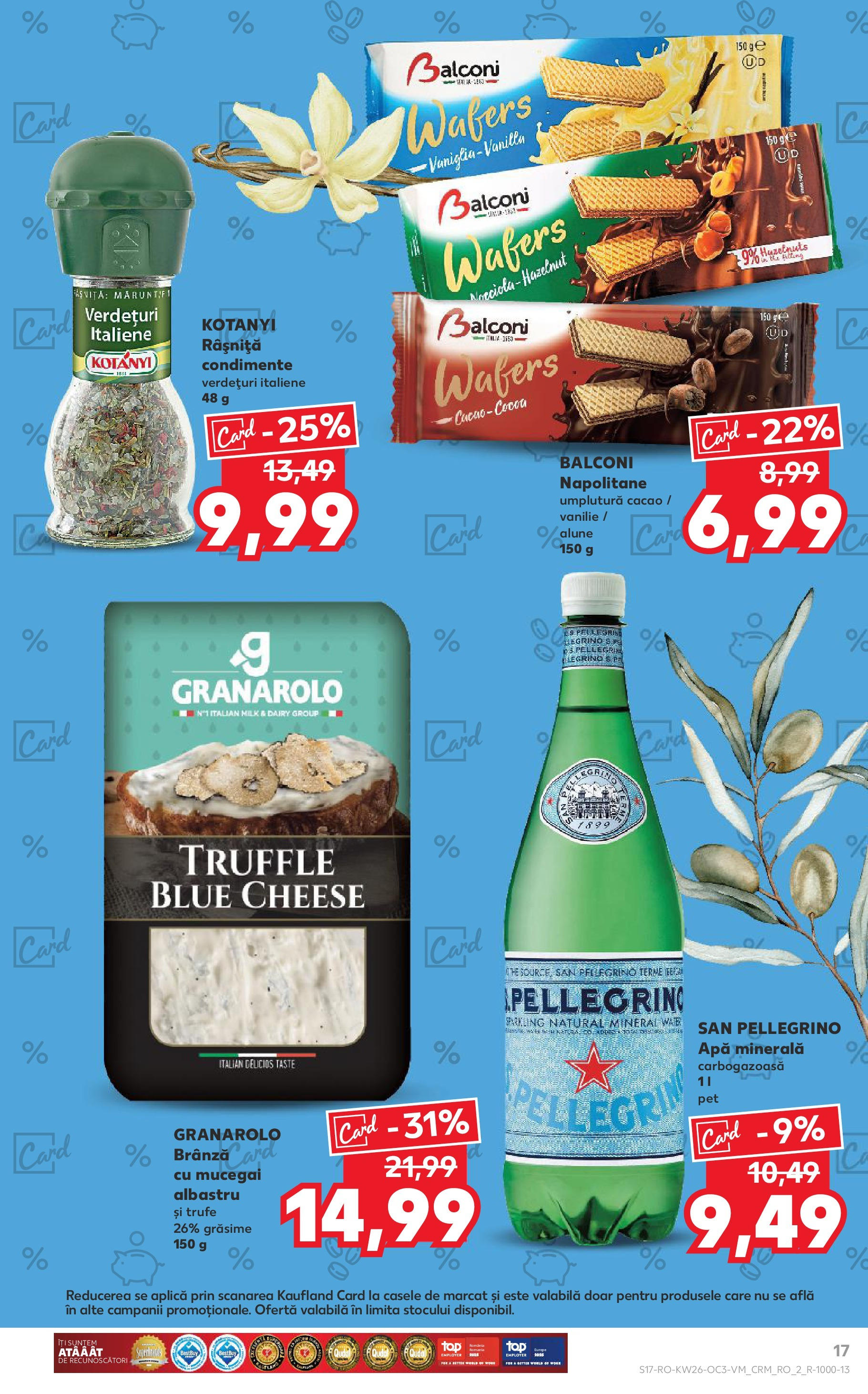Catalog Kaufland - Savoarea Italiei 27.06.2025 - Revista si Oferta | Pagină: 17 | Produse: Alune, Cacao, Condimente, Apă