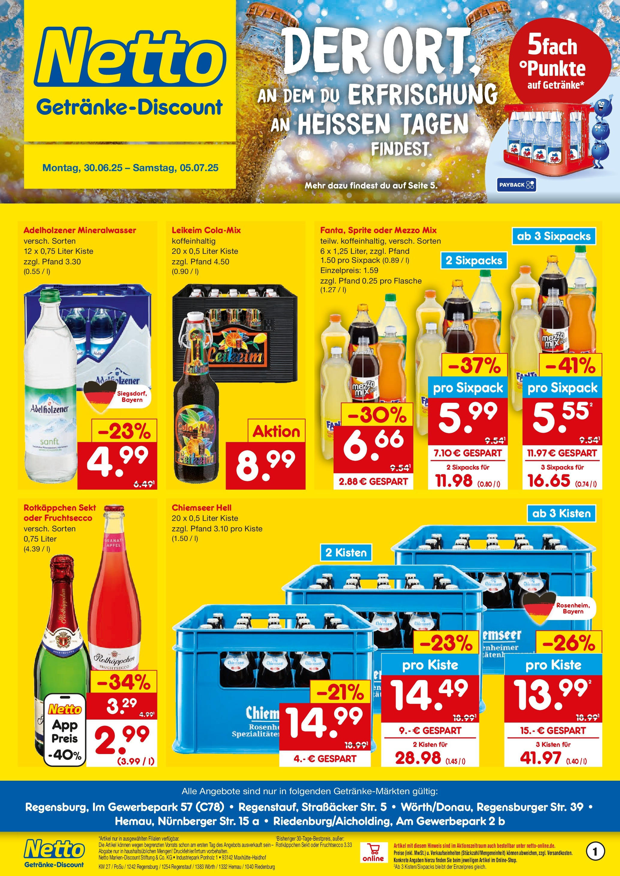Netto Marken-Discount prospekt Riedenburg-Aicholding	 (ab 29.06.2025) » Angebote | Seite: 1 | Produkte: Fanta, Sprite, Sekt, Oder mezzo mix