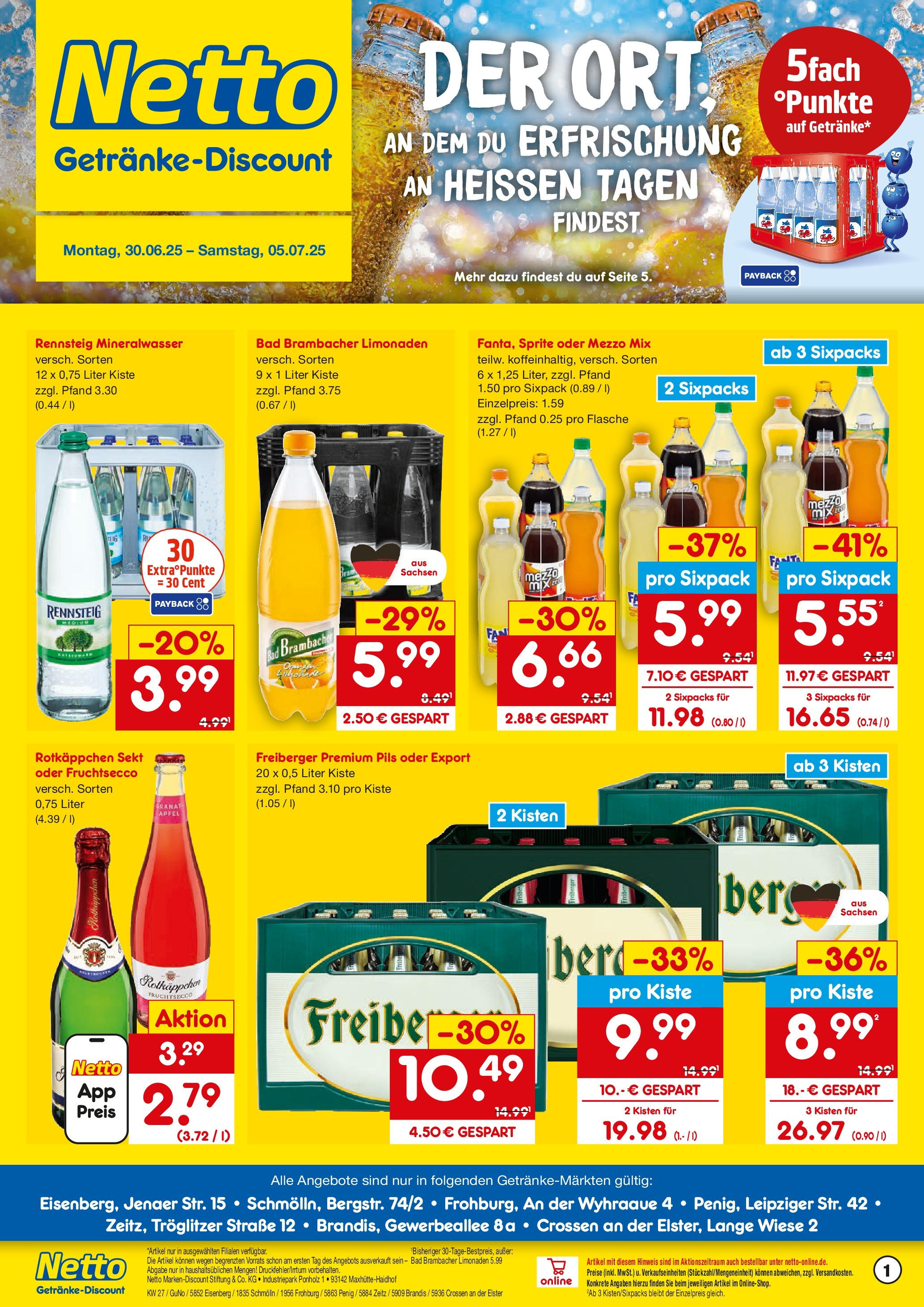 Netto Marken-Discount prospekt Crossen An Der Elster	 (ab 29.06.2025) » Angebote | Seite: 1 | Produkte: Sprite, Sekt, Bad, Oder mezzo mix