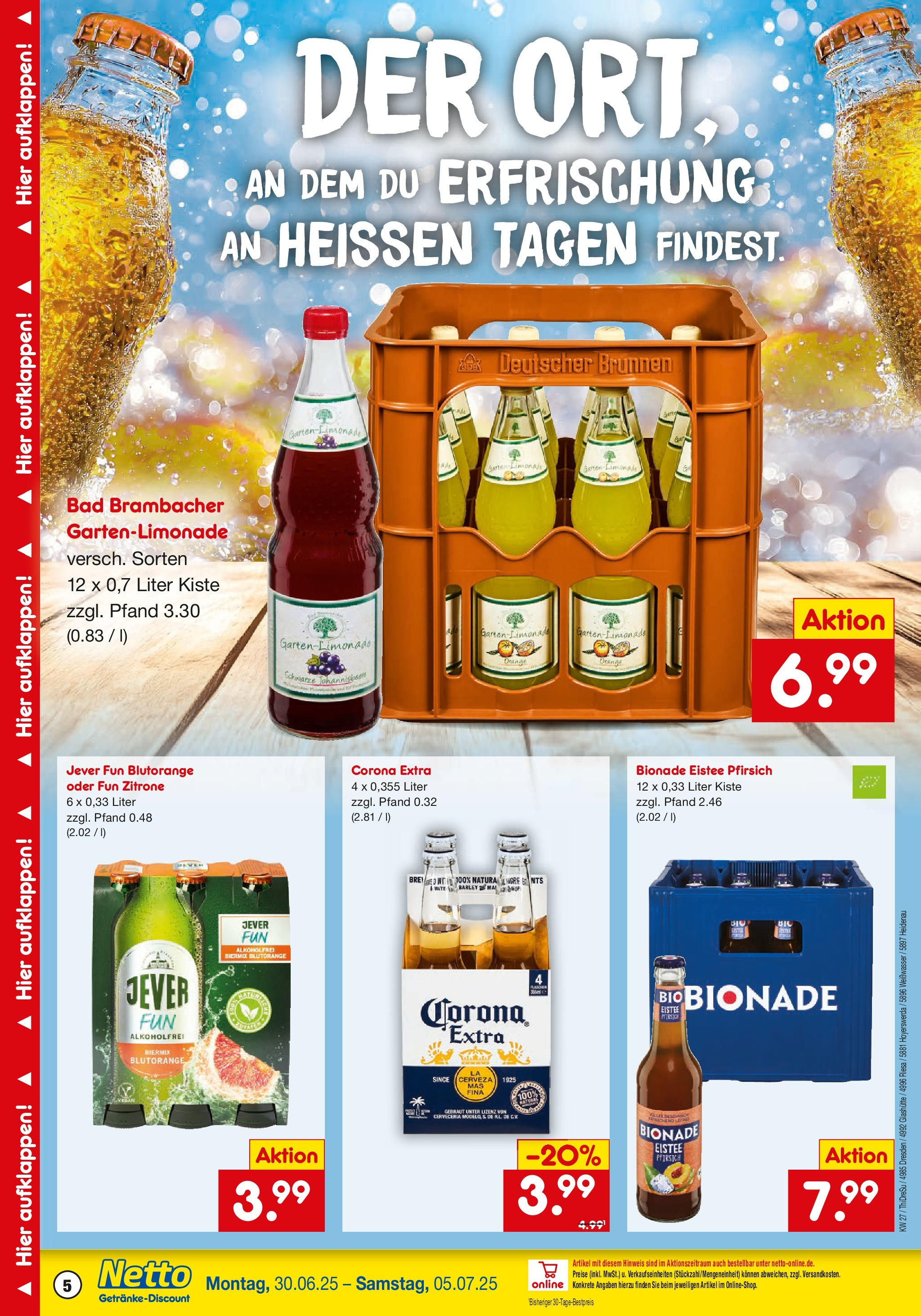 Netto Marken-Discount prospekt Hoyerswerda	 (ab 29.06.2025) » Angebote | Seite: 5 | Produkte: Bad, Bionade, Zitrone, Jever
