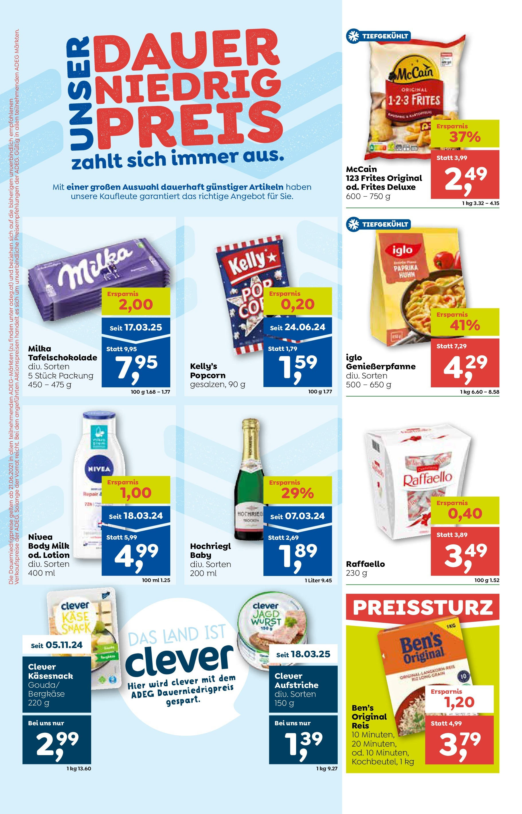 ADEG Hohenberg, Prottes, Ritzing von 26.06.2025 - Aktuelle Angebote | Seite: 6 | Produkte: Wurst, Käse, Reis