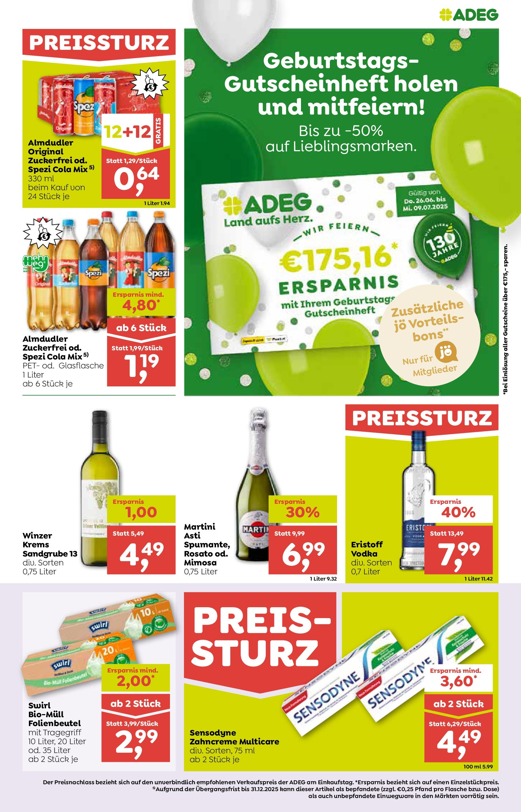 ADEG Sonntag, Laterns, Schoppernau von 26.06.2025 - Aktuelle Angebote | Seite: 7