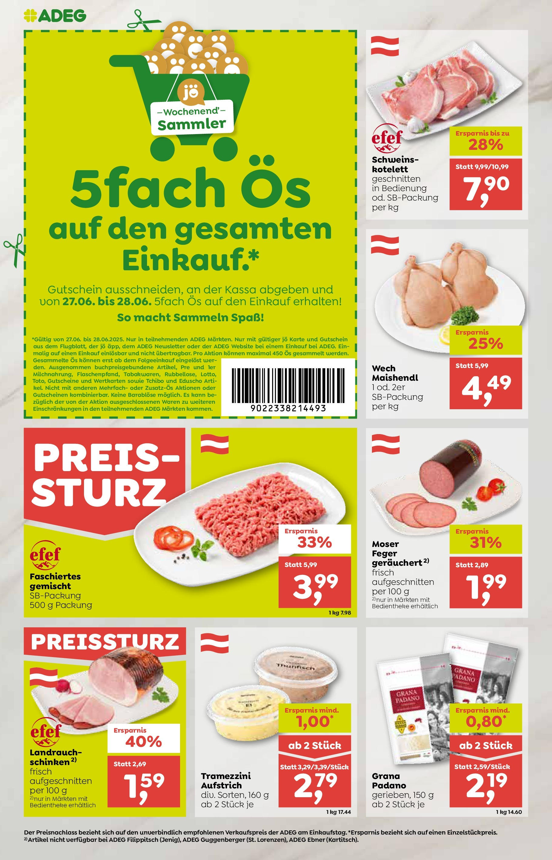 ADEG Hohenberg, Prottes, Ritzing von 26.06.2025 - Aktuelle Angebote | Seite: 4 | Produkte: Schinken