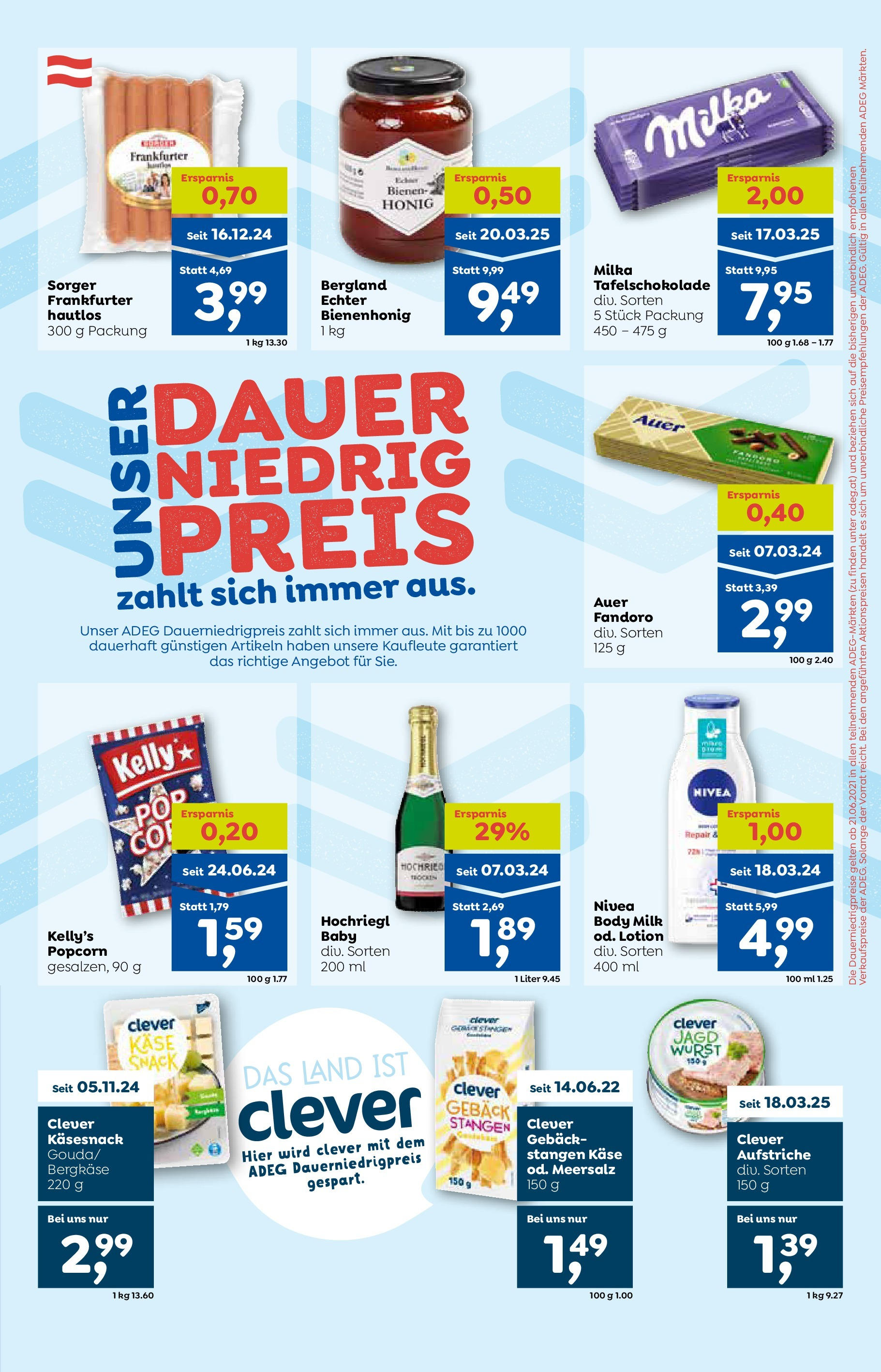 ADEG Wolfurt, Feldkirch, Nenzing von 26.06.2025 - Aktuelle Angebote | Seite: 11 | Produkte: Wurst, Käse