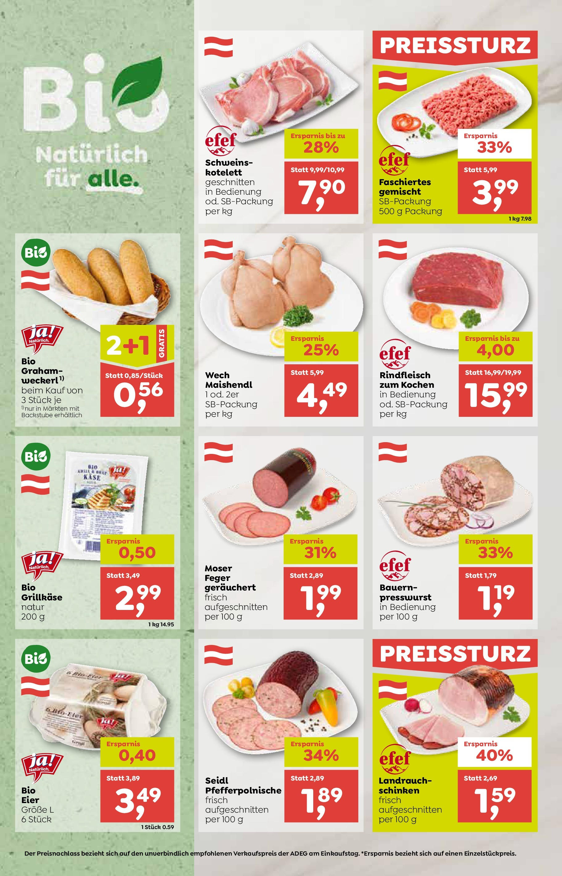 ADEG Flugblatt von 26.06.2025 - Aktuelle Angebote | Seite: 6 | Produkte: Käse, Eier, Schinken, Rindfleisch