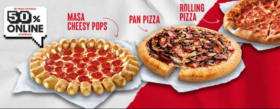 50% en todas tus pizzas