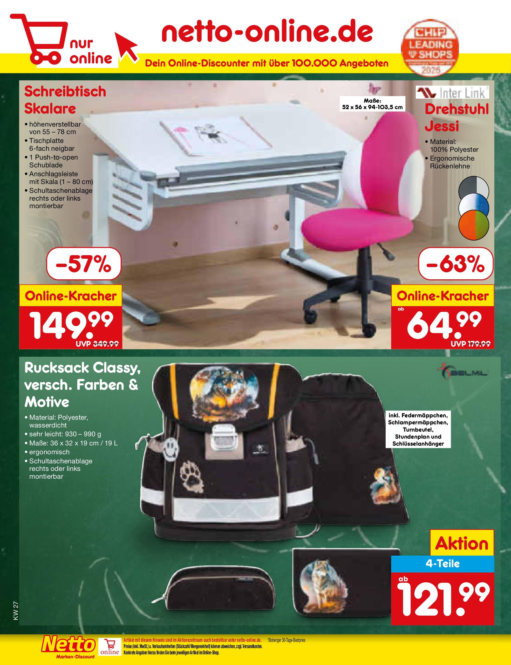 Netto Marken-Discount prospekt Bad Friedrichshall (ab 29.06.2025) » Angebote | Seite: 40 | Produkte: Rucksack Netto Marken-Discount prospekt Bad Friedrichshall (ab 29.06.2025) » Angebote | Seite: 40 | Produkte: Rucksack