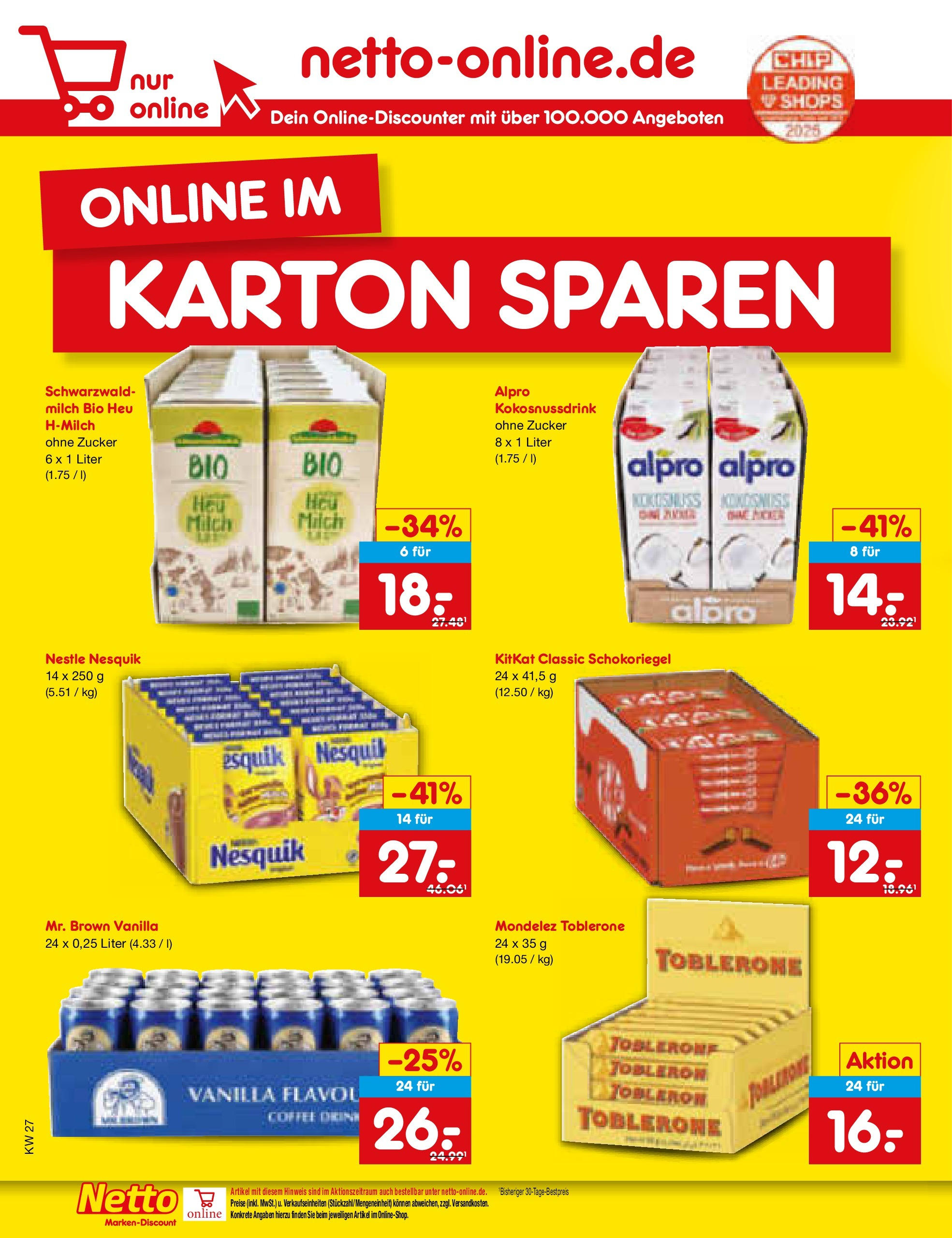 Netto Marken-Discount prospekt Bad Friedrichshall (ab 29.06.2025) » Angebote | Seite: 58 | Produkte: Nesquik, Milch, Alpro, Zucker Netto Marken-Discount prospekt Bad Friedrichshall (ab 29.06.2025) » Angebote | Seite: 58 | Produkte: Nesquik, Milch, Alpro, Zucker