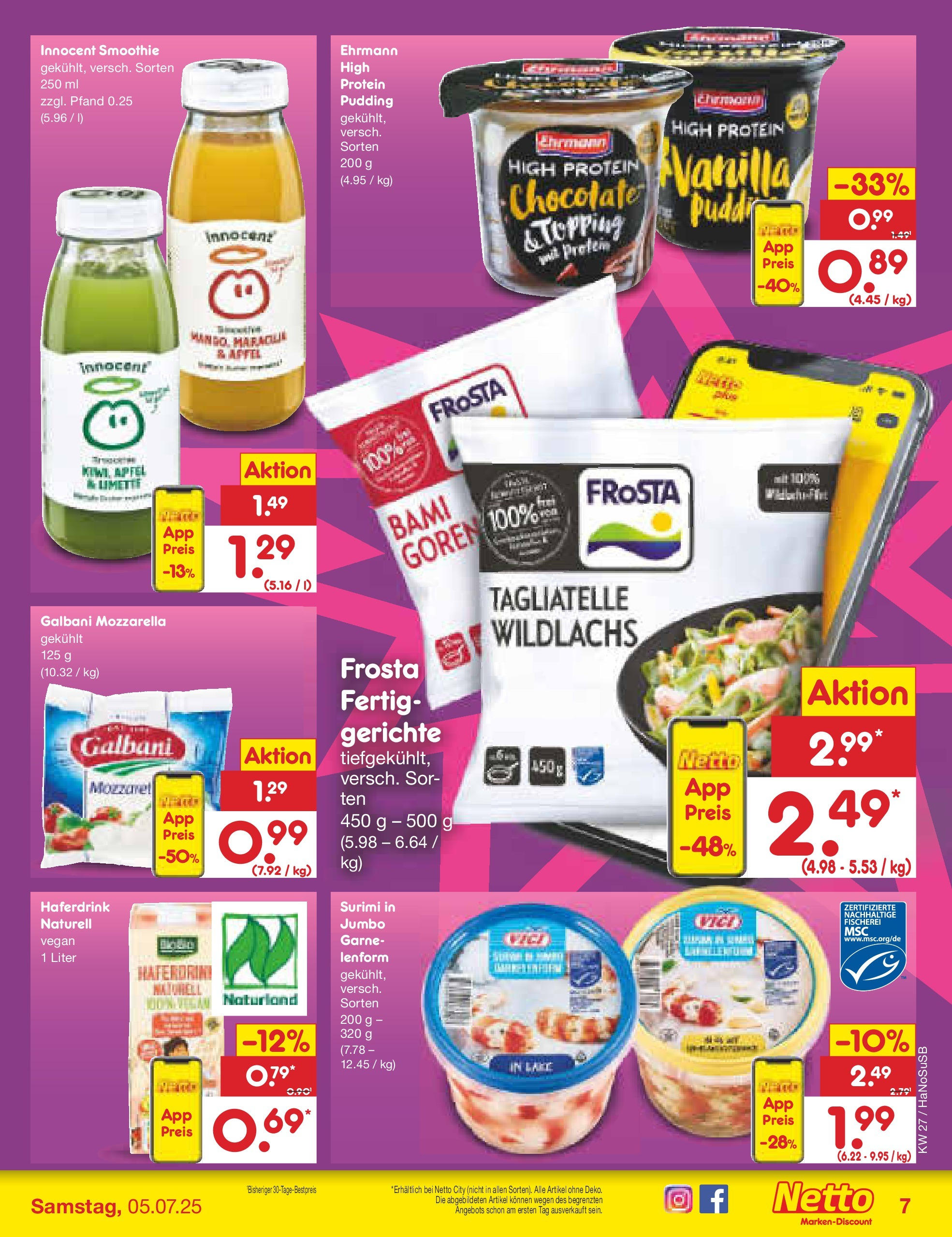 Netto Marken-Discount prospekt Schwerte-Geisecke	 (ab 29.06.2025) » Angebote | Seite: 9 | Produkte: Äpfel, Frosta, Haferdrink, Limette