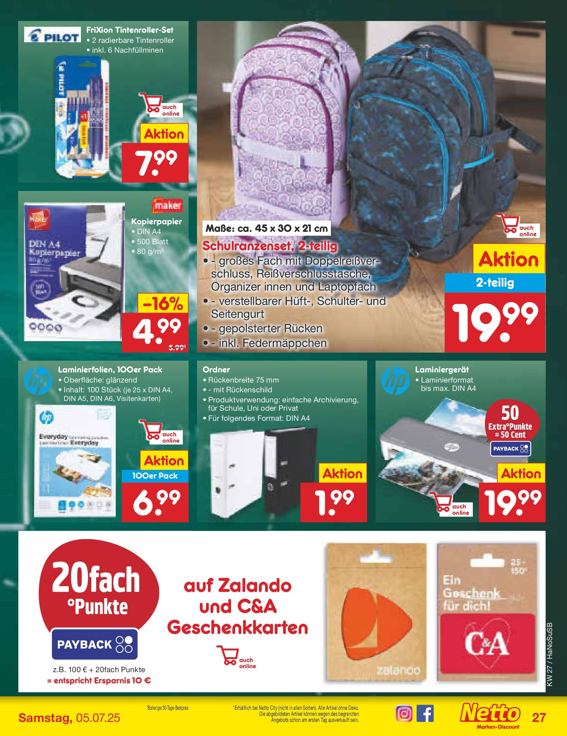 Netto Marken-Discount prospekt Schwerte-Geisecke	 (ab 29.06.2025) » Angebote | Seite: 39 | Produkte: Laminator