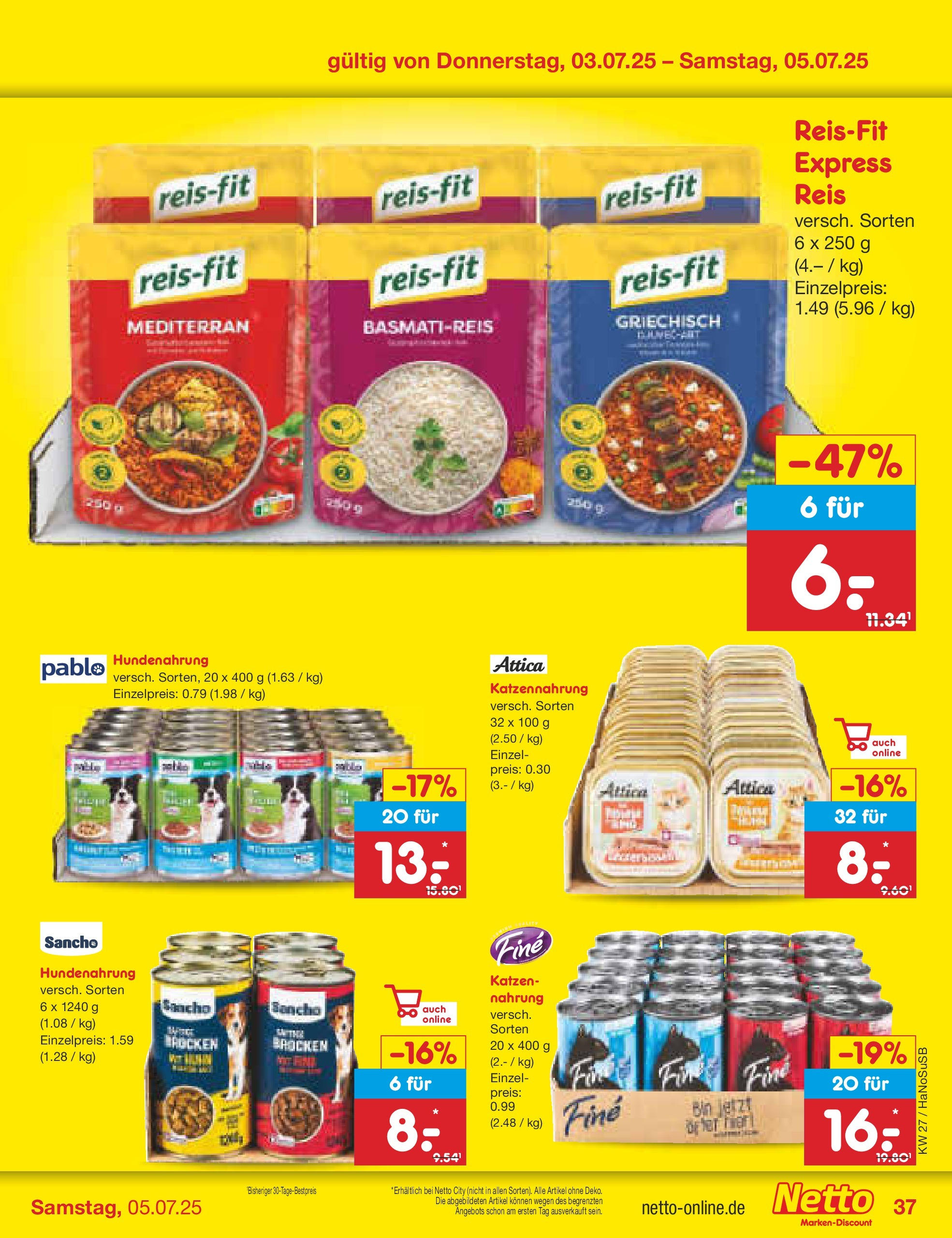 Netto Marken-Discount prospekt Schwerte-Geisecke	 (ab 29.06.2025) » Angebote | Seite: 57 | Produkte: Basmatireis, Reis
