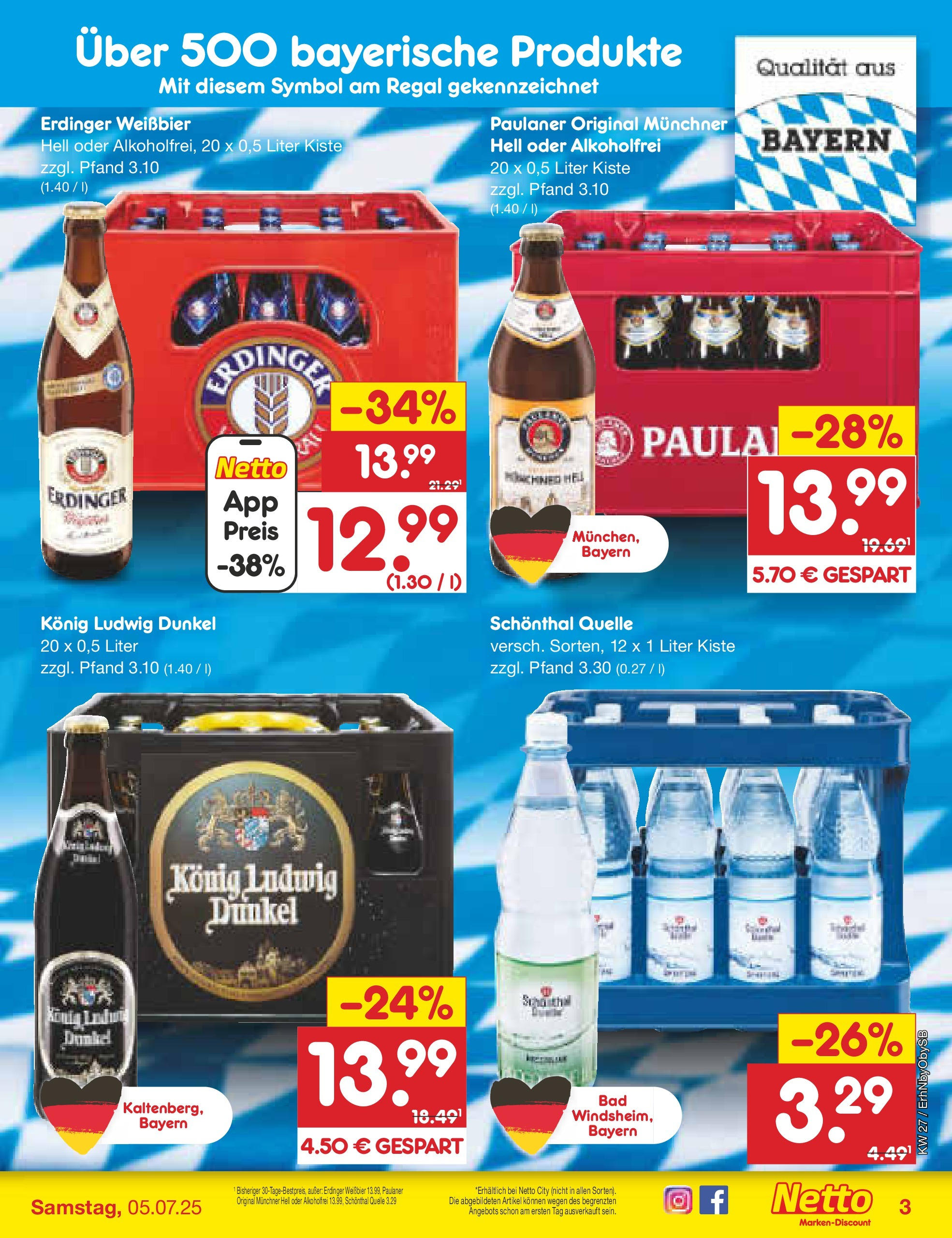 Netto Marken-Discount prospekt Mauern	 (ab 29.06.2025) » Angebote | Seite: 31 | Produkte: Erdinger, Regal, Weißbier, Paulaner