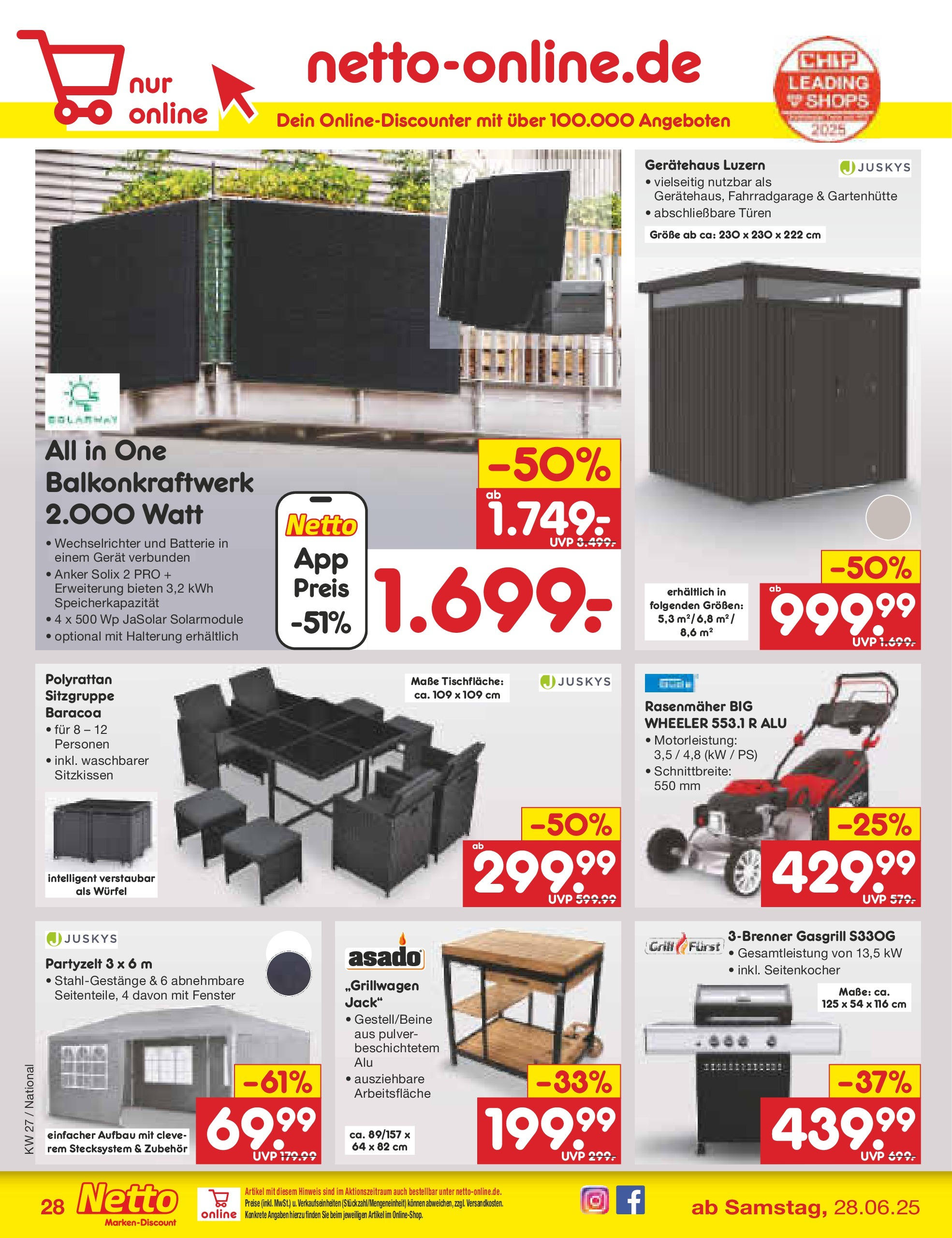 Netto Marken-Discount prospekt Bad Friedrichshall (ab 29.06.2025) » Angebote | Seite: 44 | Produkte: Grill, Rasenmäher, Batterie Netto Marken-Discount prospekt Bad Friedrichshall (ab 29.06.2025) » Angebote | Seite: 44 | Produkte: Grill, Rasenmäher, Batterie