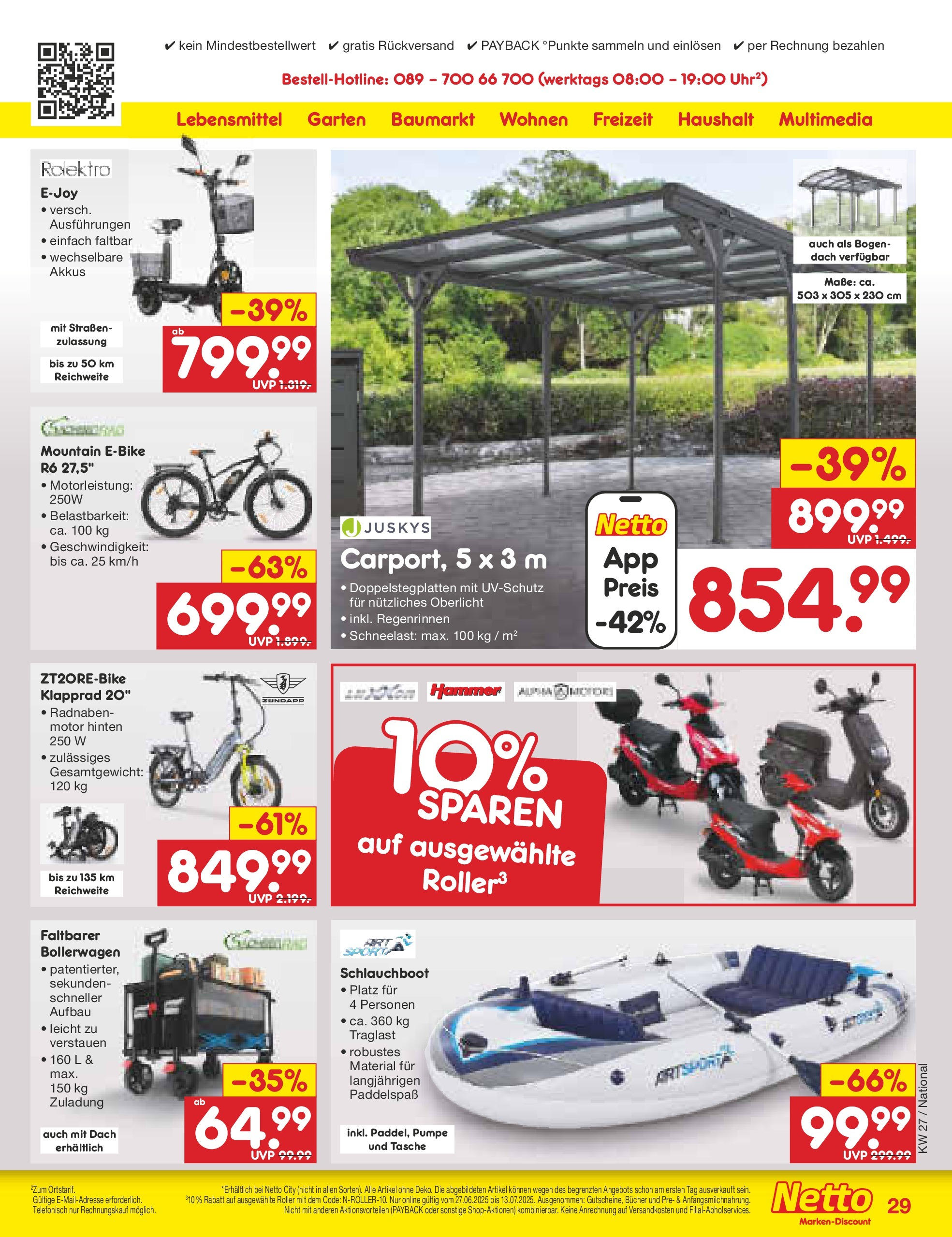 Netto Marken-Discount prospekt Bad Friedrichshall (ab 29.06.2025) » Angebote | Seite: 45 | Produkte: Tasche, E-Bike, Scooter Netto Marken-Discount prospekt Bad Friedrichshall (ab 29.06.2025) » Angebote | Seite: 45 | Produkte: Tasche, E-Bike, Scooter