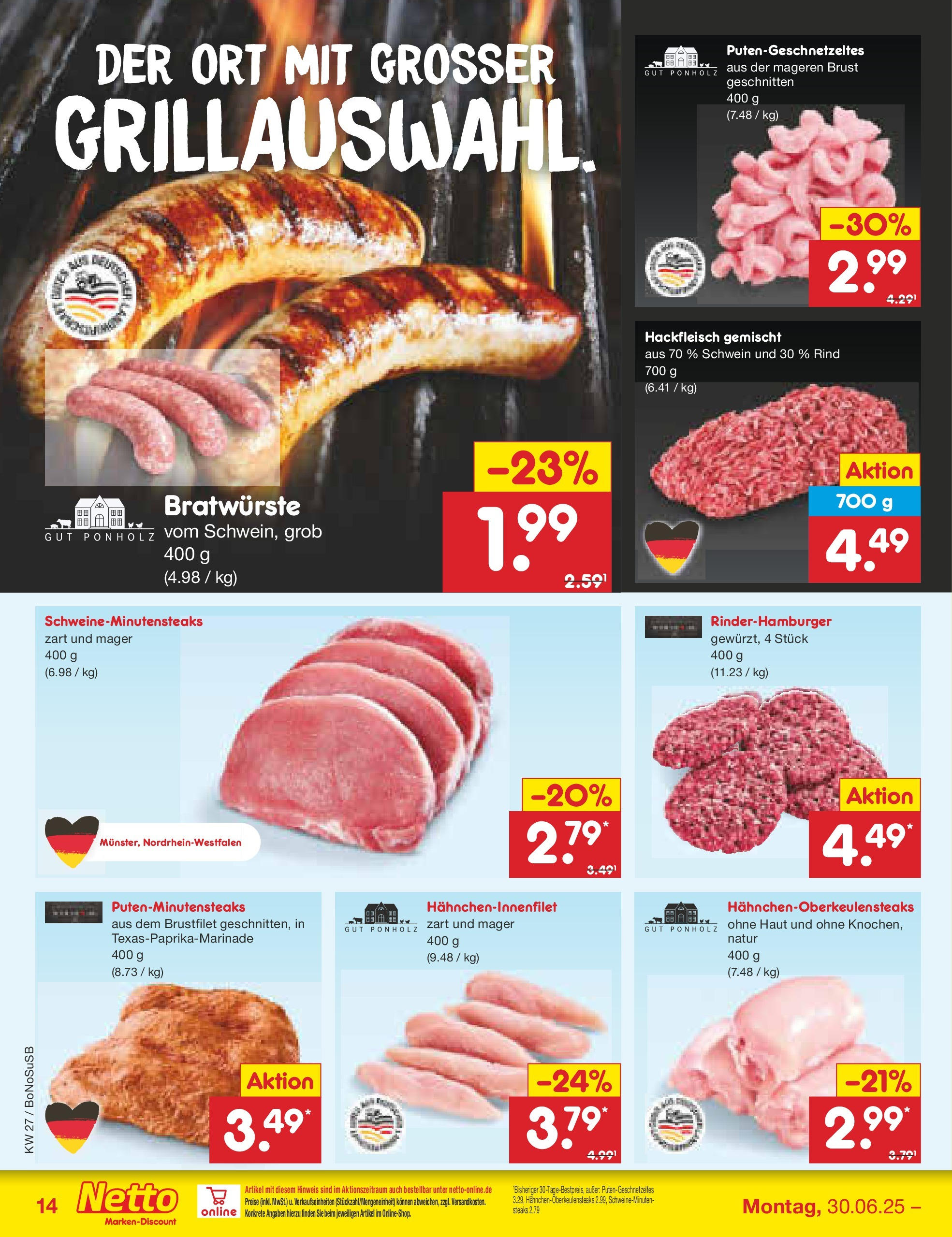 Netto Marken-Discount prospekt Stadtlohn	 (ab 29.06.2025) » Angebote | Seite: 16 | Produkte: Hackfleisch