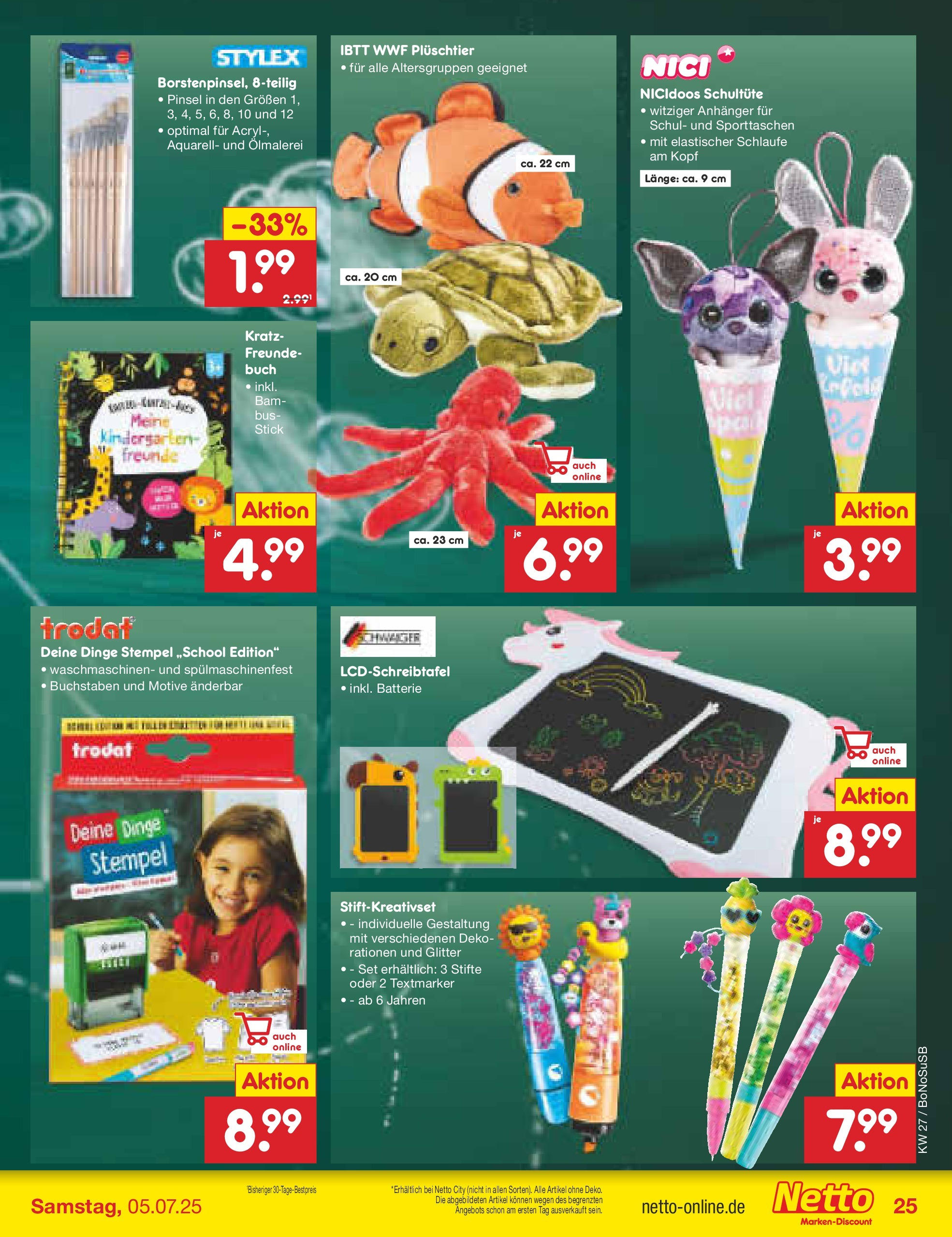 Netto Marken-Discount prospekt Stadtlohn	 (ab 29.06.2025) » Angebote | Seite: 37 | Produkte: Batterie, Pinsel, Tablet
