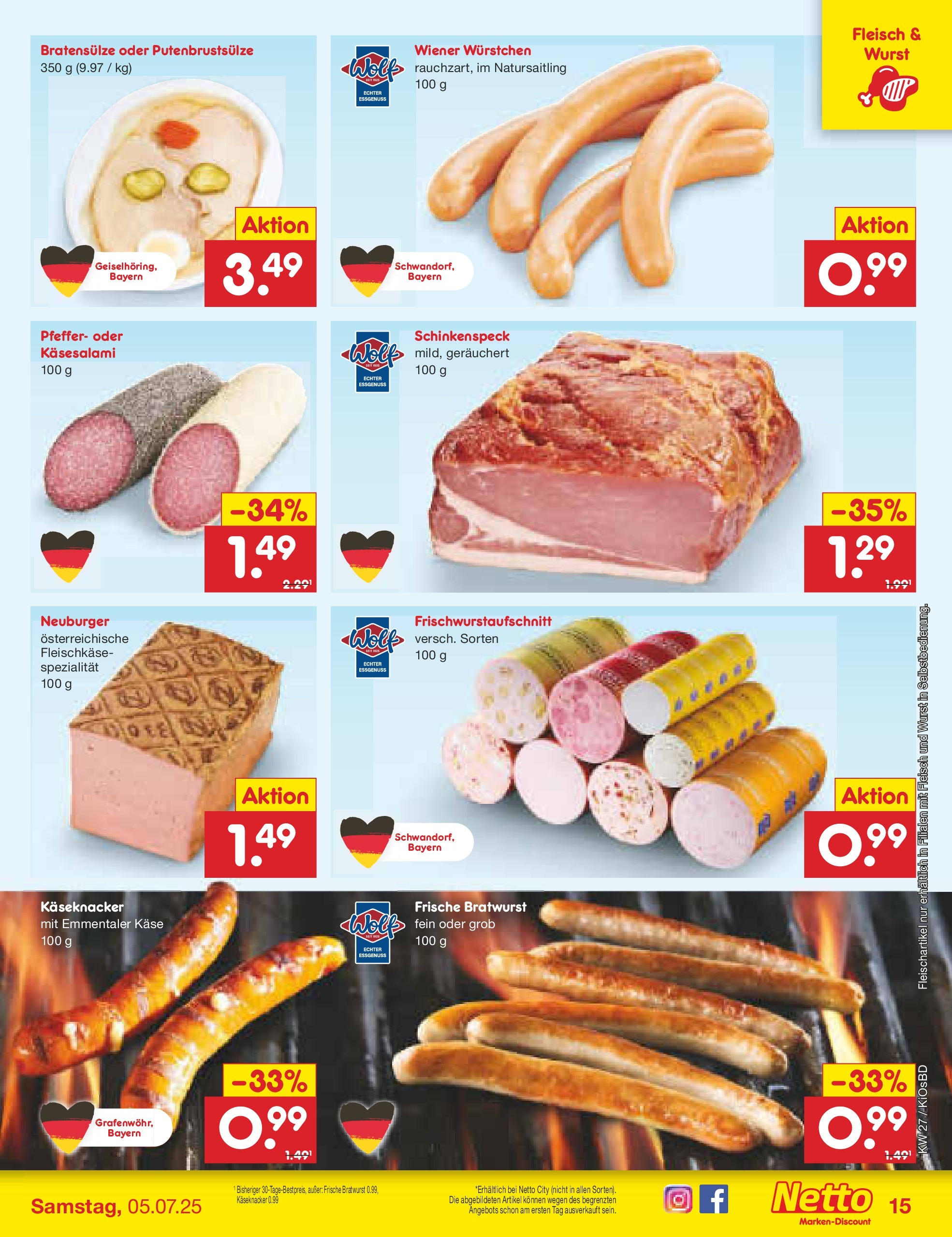 Netto Marken-Discount prospekt Mistelbach (ab 29.06.2025) » Angebote | Seite: 17 | Produkte: Wiener wurstchen, Pfeffer, Wurst, Salami Netto Marken-Discount prospekt Mistelbach (ab 29.06.2025) » Angebote | Seite: 17 | Produkte: Wiener wurstchen, Pfeffer, Wurst, Salami