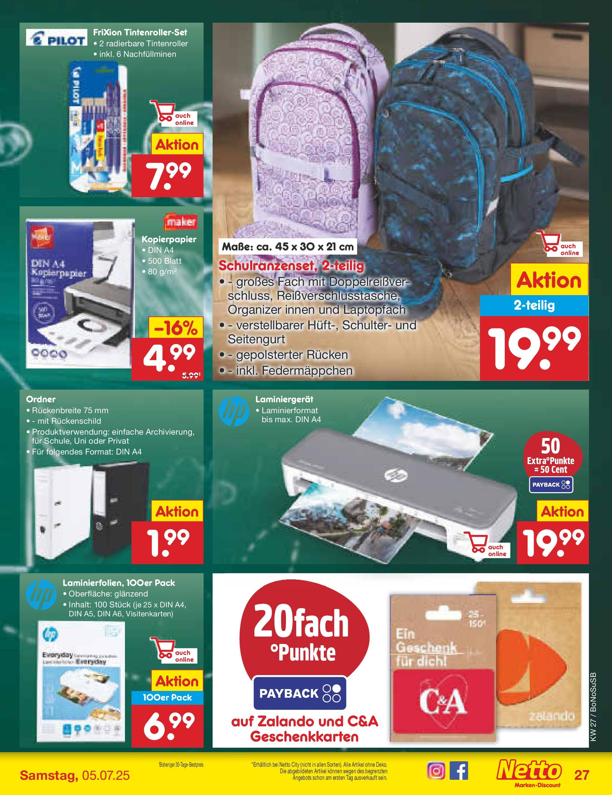 Netto Marken-Discount prospekt Stadtlohn	 (ab 29.06.2025) » Angebote | Seite: 39 | Produkte: HP, Laminator