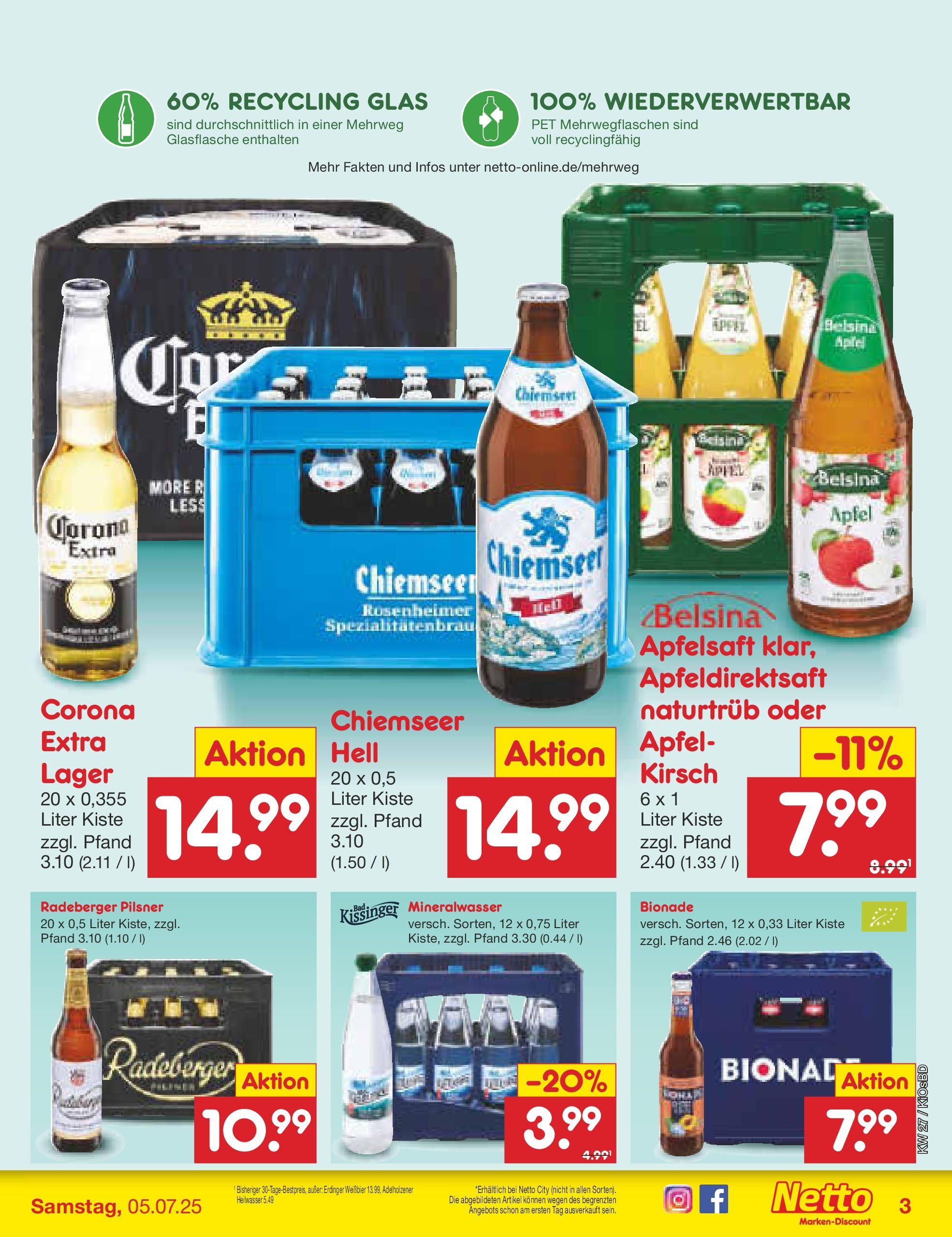 Netto Marken-Discount prospekt Mistelbach (ab 29.06.2025) » Angebote | Seite: 31 | Produkte: Weißbier, Adelholzener, Äpfel, Apfelsaft Netto Marken-Discount prospekt Mistelbach (ab 29.06.2025) » Angebote | Seite: 31 | Produkte: Weißbier, Adelholzener, Äpfel, Apfelsaft