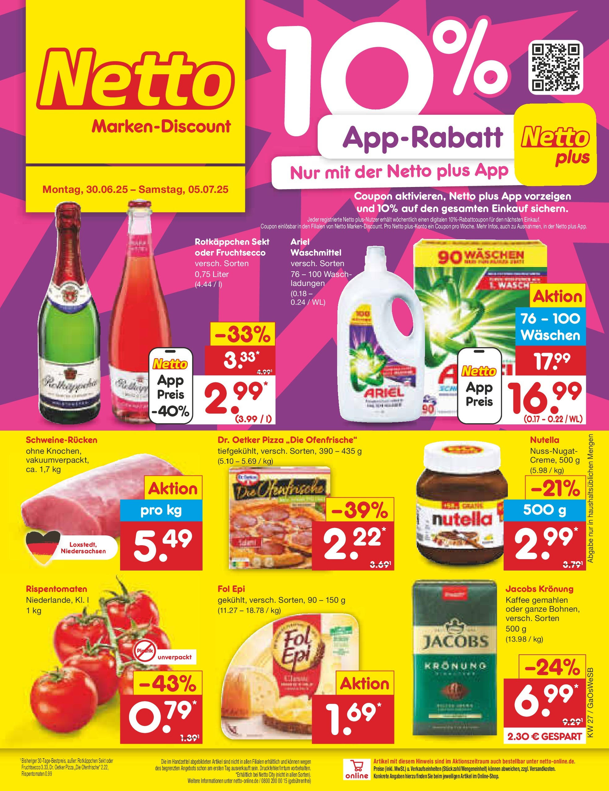 Netto Marken-Discount prospekt Bremen-Lesum	 (ab 29.06.2025) » Angebote | Seite: 1 | Produkte: Rotkappchen sekt, Kaffee, Ofenfrische, Rotkäppchen