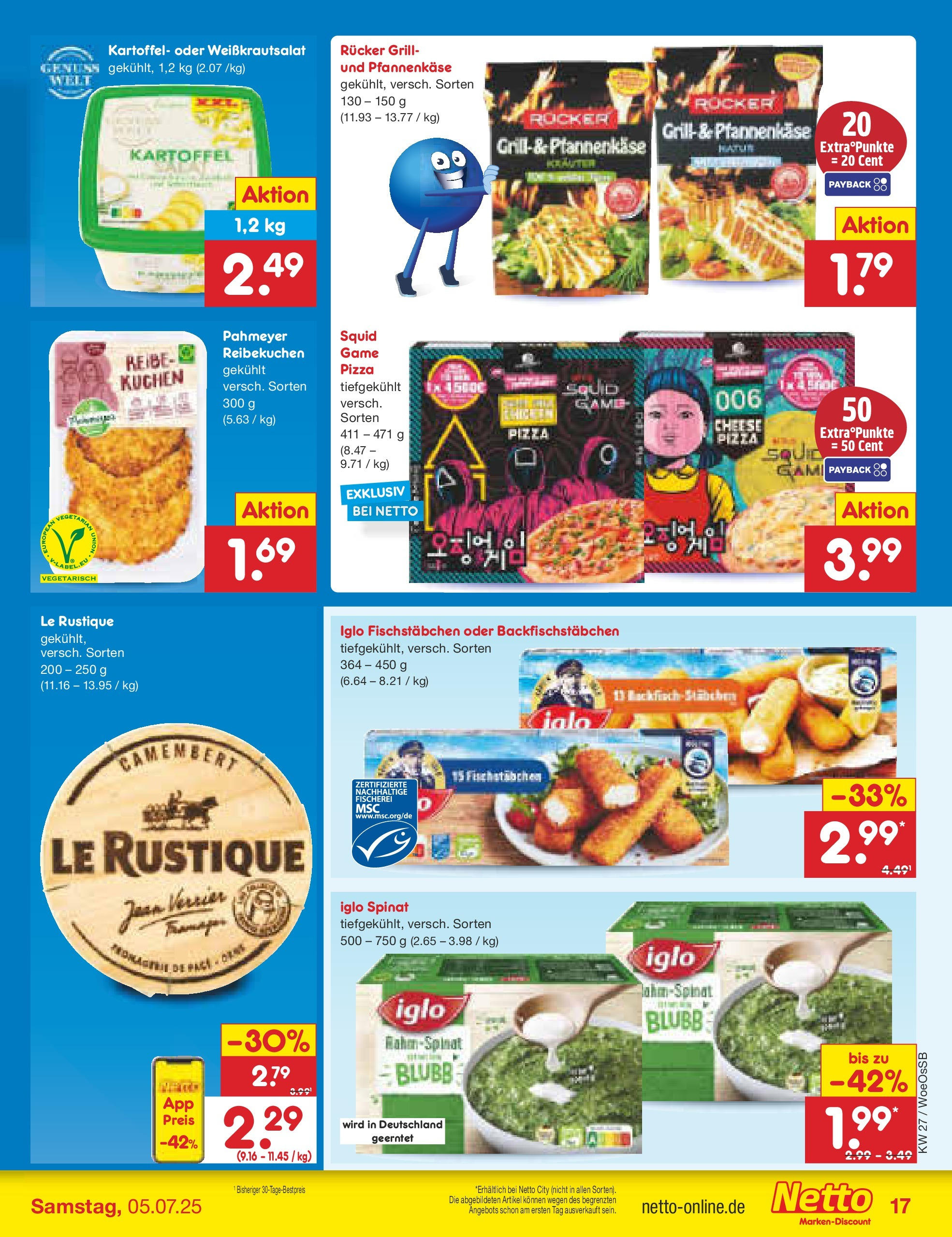 Netto Marken-Discount prospekt Gemmingen (ab 29.06.2025) » Angebote | Seite: 19 | Produkte: Grill, Iglo, Pizza, Kuchen Netto Marken-Discount prospekt Gemmingen (ab 29.06.2025) » Angebote | Seite: 19 | Produkte: Grill, Iglo, Pizza, Kuchen