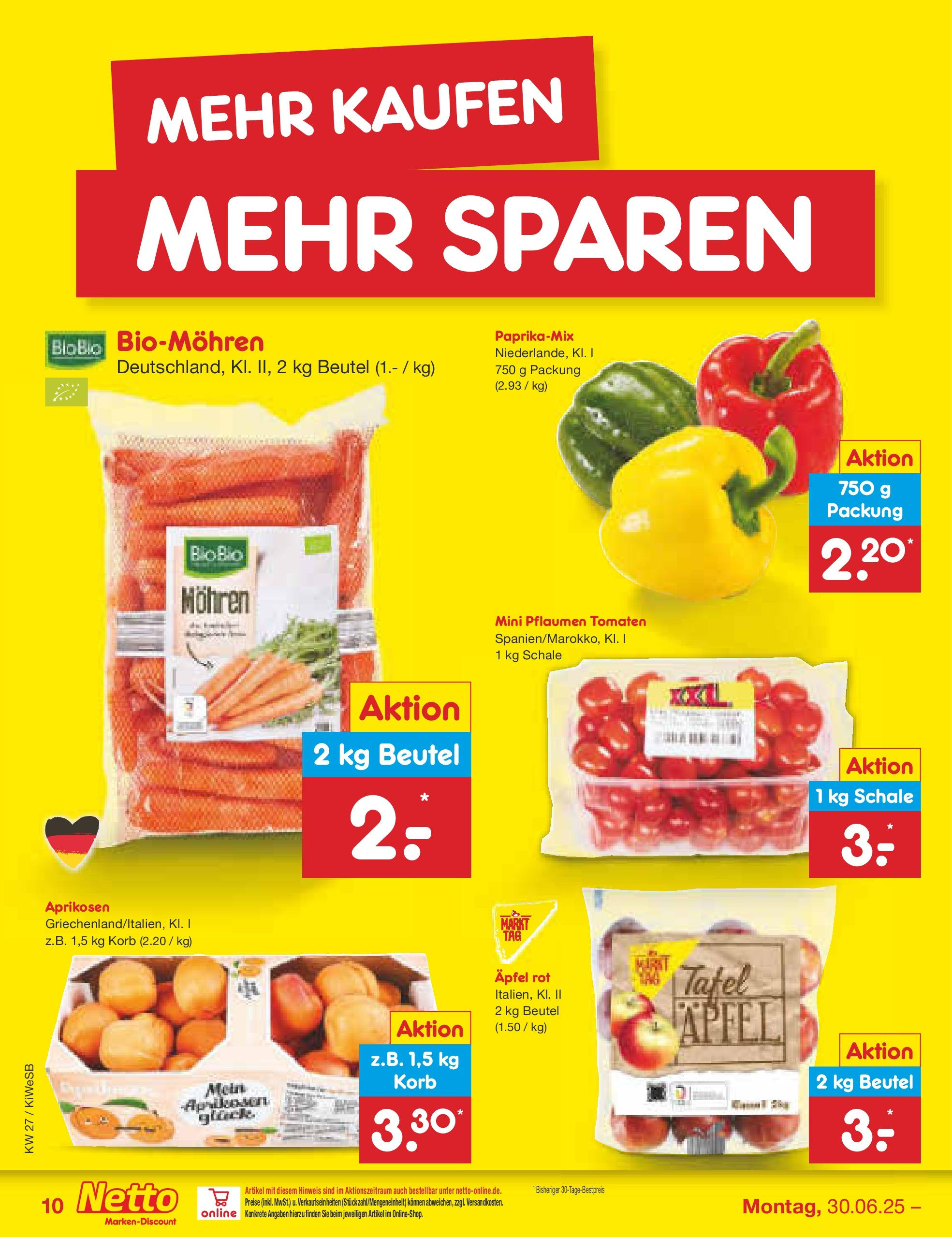 Netto Marken-Discount prospekt Bad Friedrichshall (ab 29.06.2025) » Angebote | Seite: 12 | Produkte: Pflaumen, Korb, Tomaten, Mohren Netto Marken-Discount prospekt Bad Friedrichshall (ab 29.06.2025) » Angebote | Seite: 12 | Produkte: Pflaumen, Korb, Tomaten, Mohren